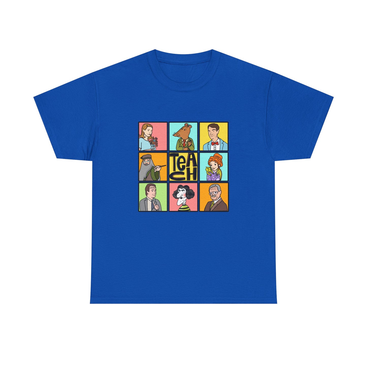 Funny famous Teacher Tee - 'Teach' Design T-Shirt for Educators