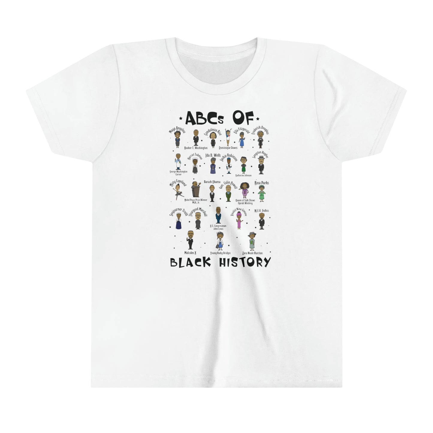 ABC's of Black History Youth Short Sleeve Tee
