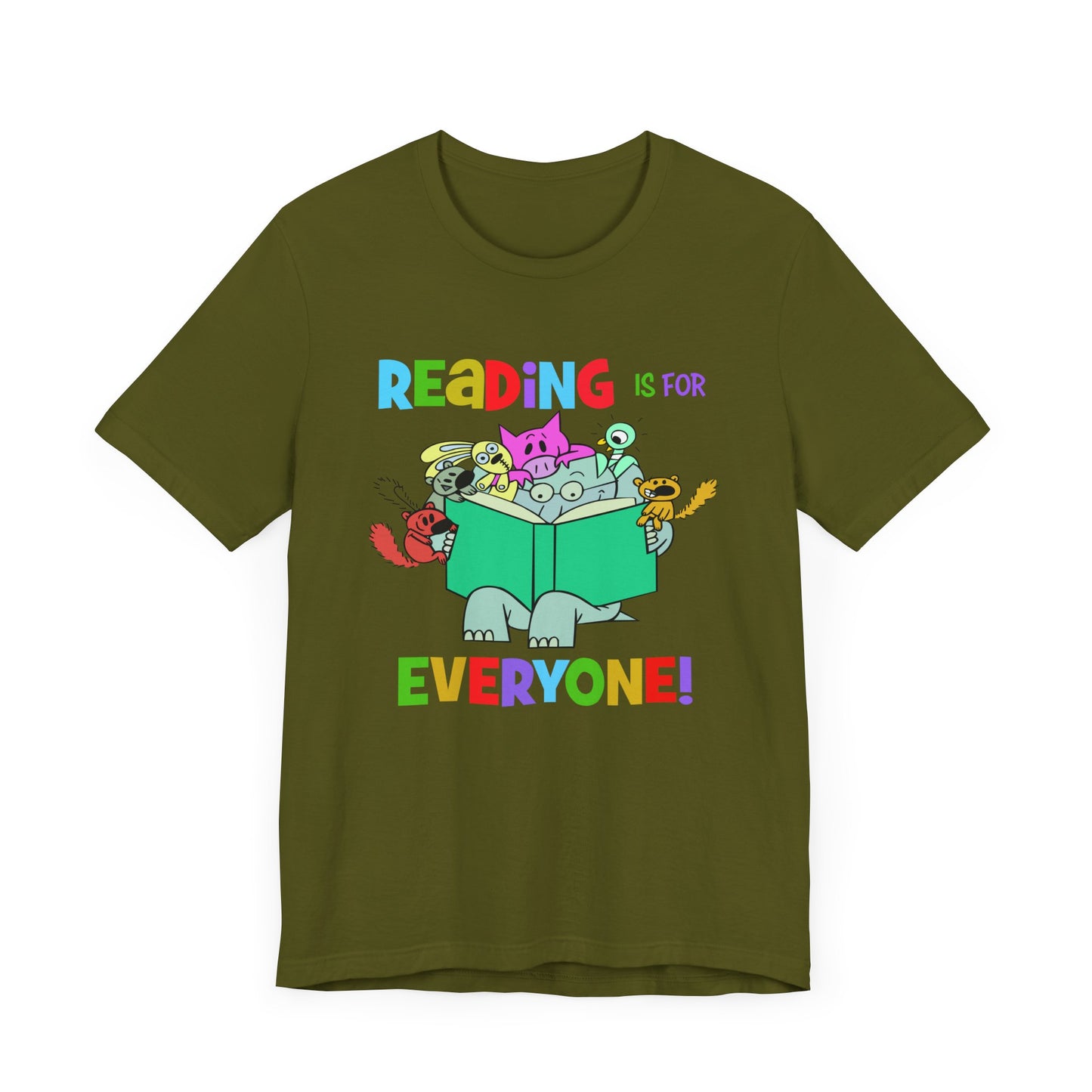 Reading is for everyone" Unisex Jersey Short Sleeve Tee