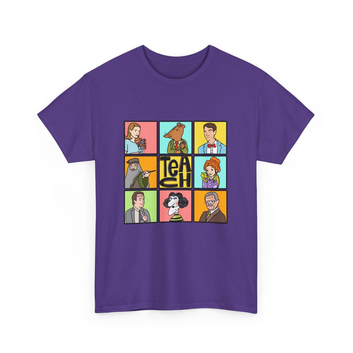 Funny famous Teacher Tee - 'Teach' Design T-Shirt for Educators