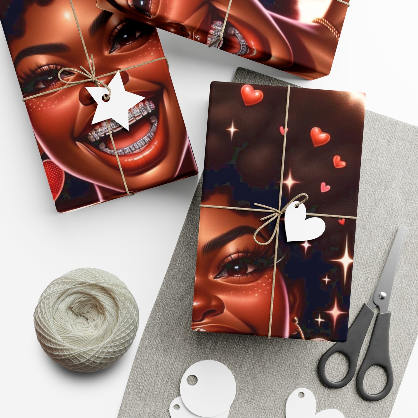 "Enchanted Embrace" wrapping paper