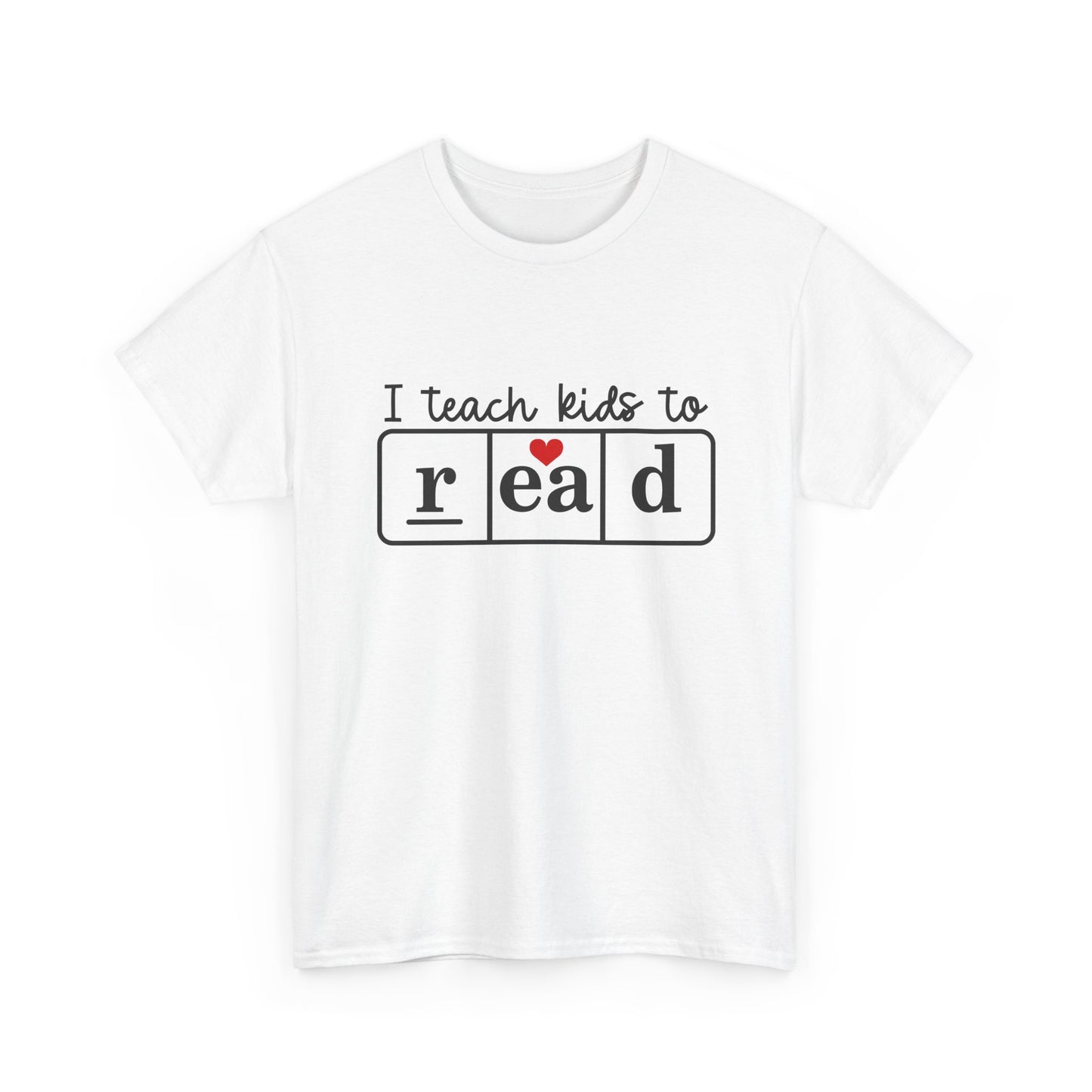 I Teach Kids to Read Tee - Unisex Heavy Cotton Tee for Teachers, Educators, Literacy Advocates, Back-to-School, Teacher Appreciation