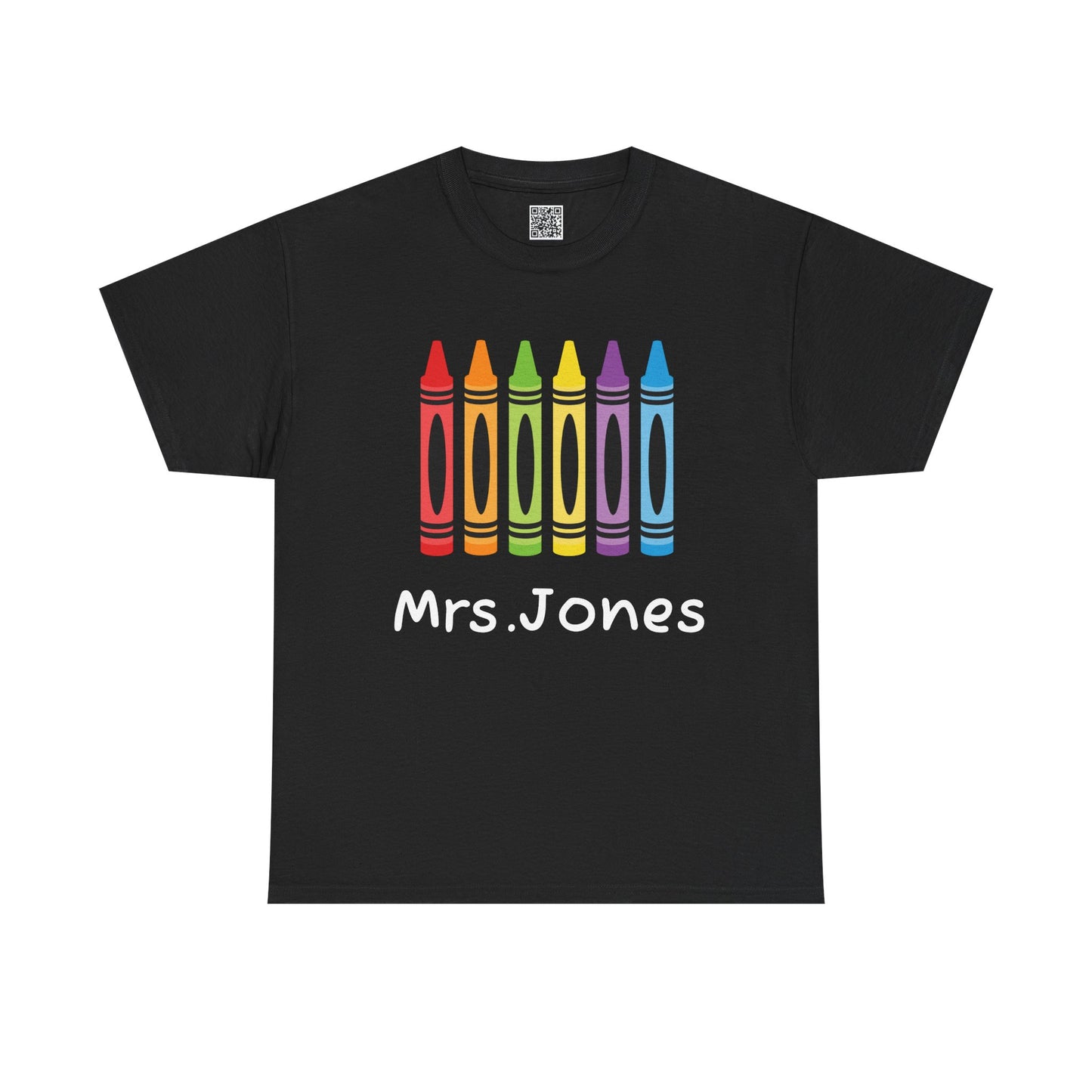 Personalized Crayon Teacher Tee -