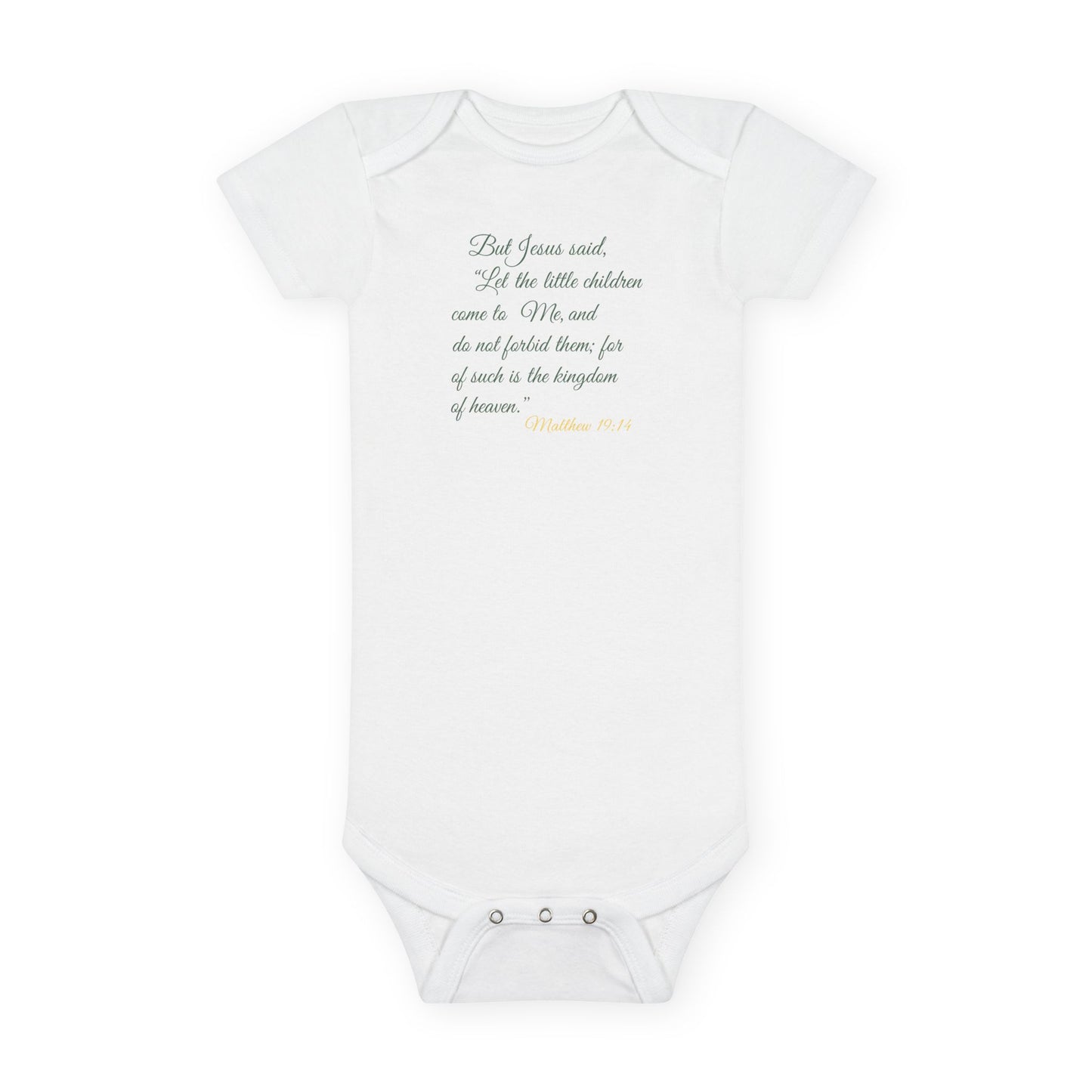 "Let the Little Children Come" Baby Onesie – Matthew 19:14