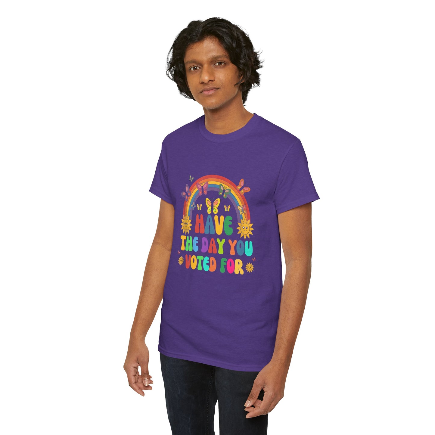 "Have the Day You Voted For" Unisex Heavy Cotton Tee – Celebrate Democracy with Style
