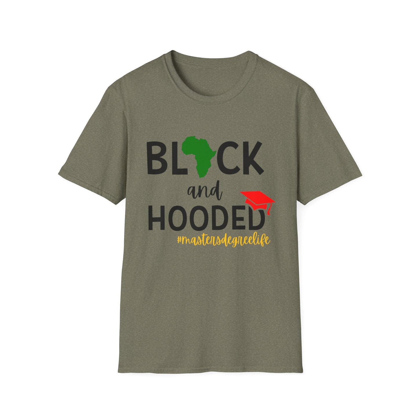 Black and Hooded unisex t-shirt