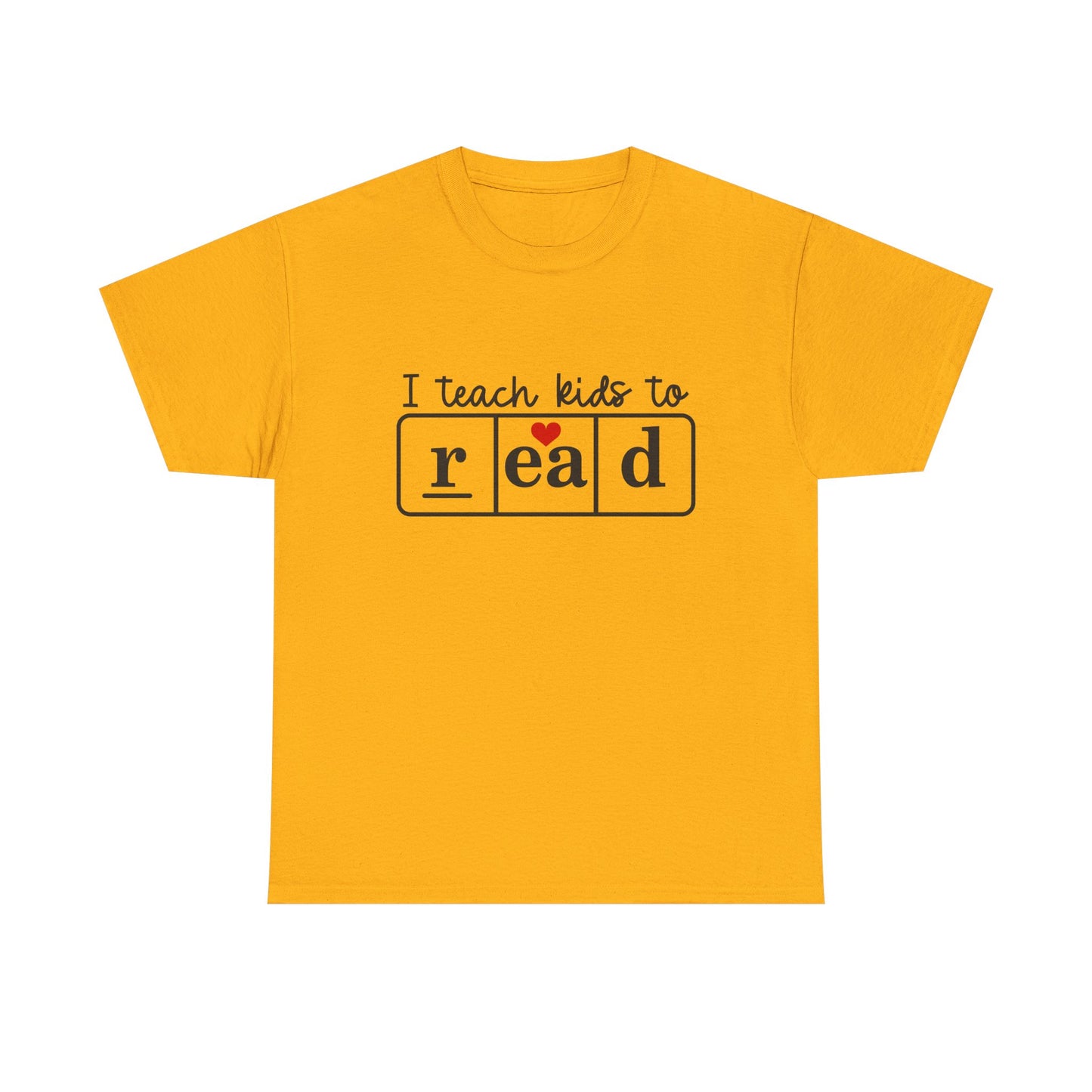 I Teach Kids to Read Tee - Unisex Heavy Cotton Tee for Teachers, Educators, Literacy Advocates, Back-to-School, Teacher Appreciation