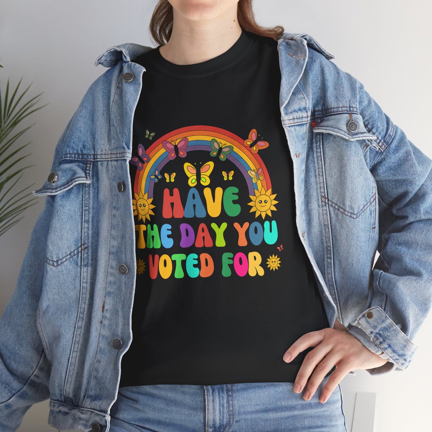 "Have the Day You Voted For" Unisex Heavy Cotton Tee – Celebrate Democracy with Style