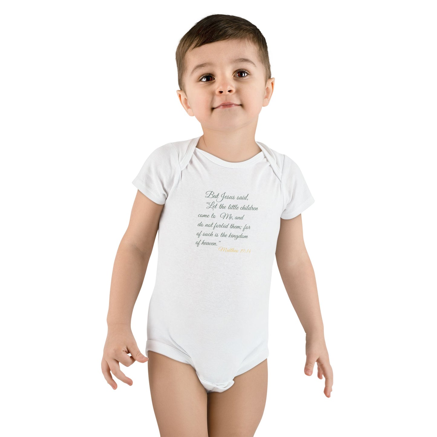 "Let the Little Children Come" Baby Onesie – Matthew 19:14
