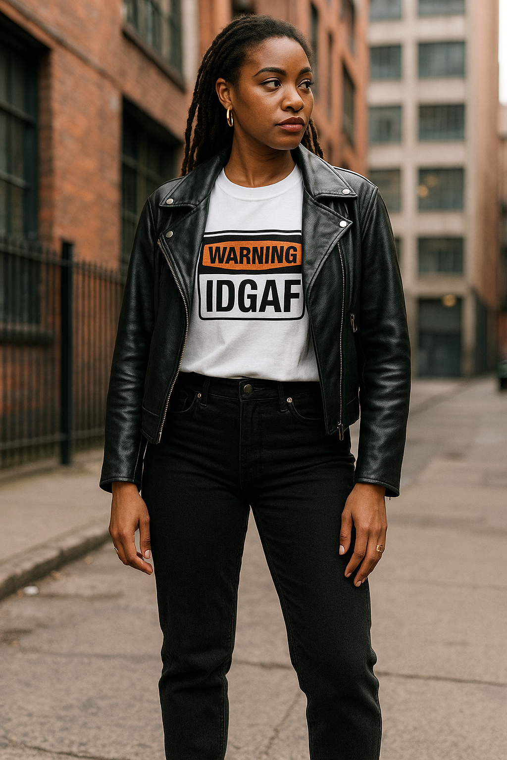 WARNING: IDGAF Unisex Heavy Cotton Tee