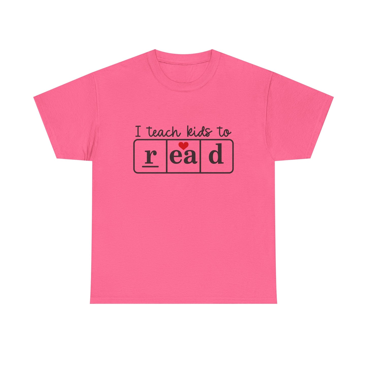 I Teach Kids to Read Tee - Unisex Heavy Cotton Tee for Teachers, Educators, Literacy Advocates, Back-to-School, Teacher Appreciation