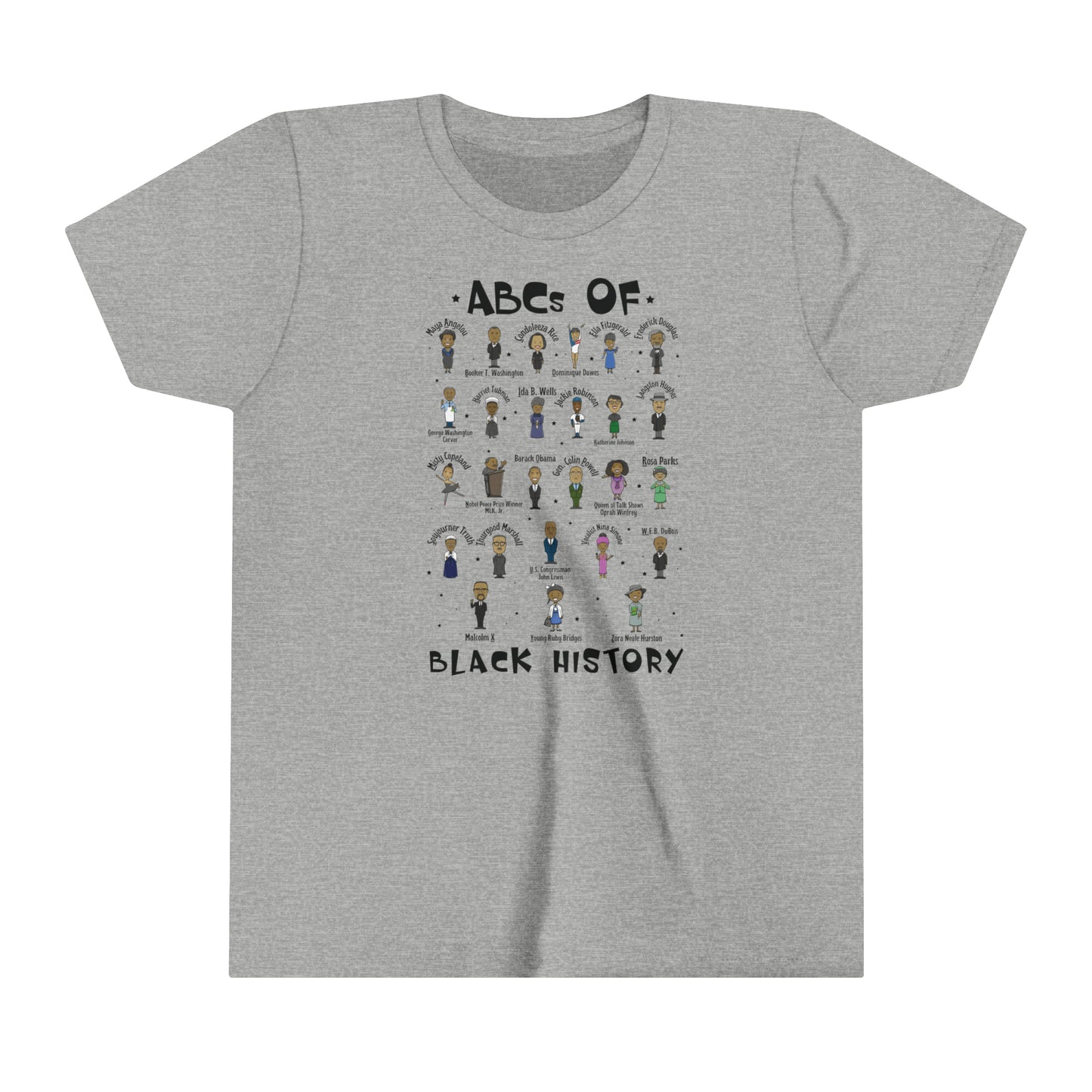 ABC's of Black History Youth Short Sleeve Tee