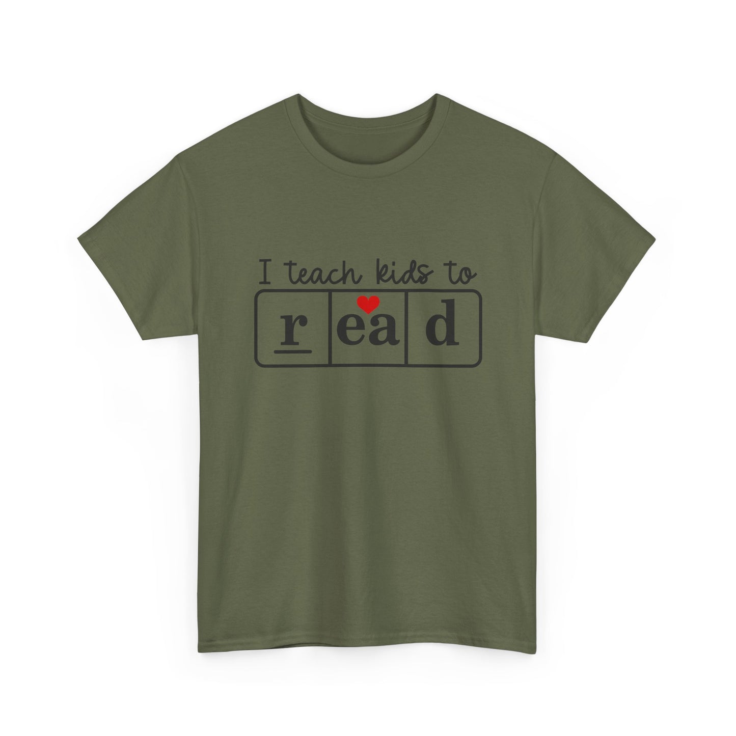 I Teach Kids to Read Tee - Unisex Heavy Cotton Tee for Teachers, Educators, Literacy Advocates, Back-to-School, Teacher Appreciation