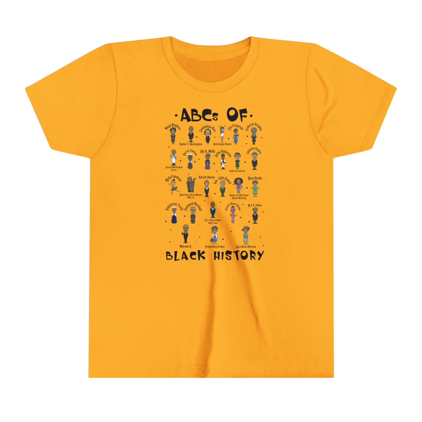 ABC's of Black History Youth Short Sleeve Tee
