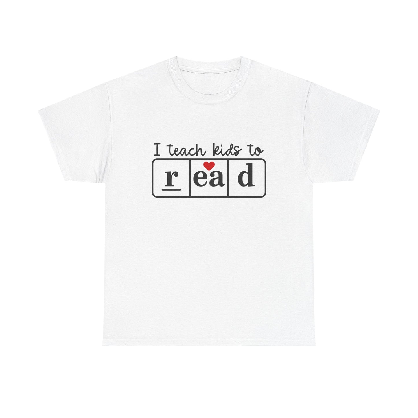 I Teach Kids to Read Tee - Unisex Heavy Cotton Tee for Teachers, Educators, Literacy Advocates, Back-to-School, Teacher Appreciation