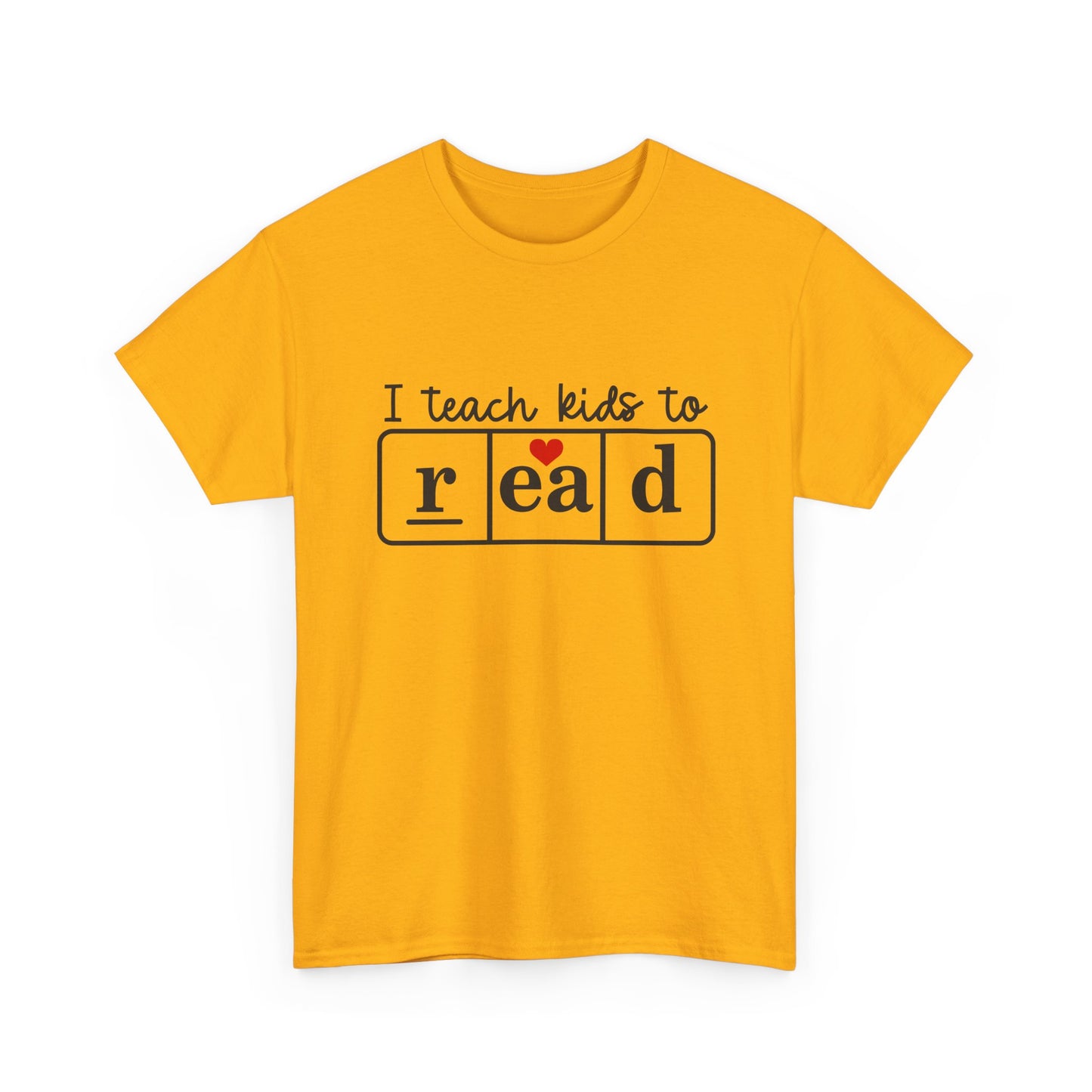 I Teach Kids to Read Tee - Unisex Heavy Cotton Tee for Teachers, Educators, Literacy Advocates, Back-to-School, Teacher Appreciation