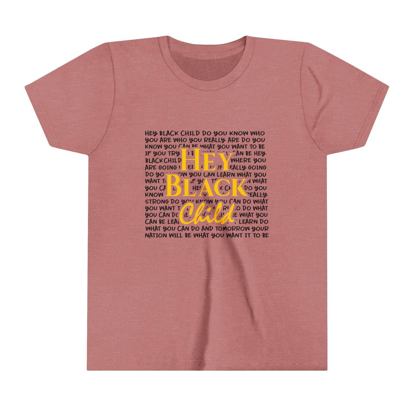 Hey Black Child Youth Short Sleeve Tee