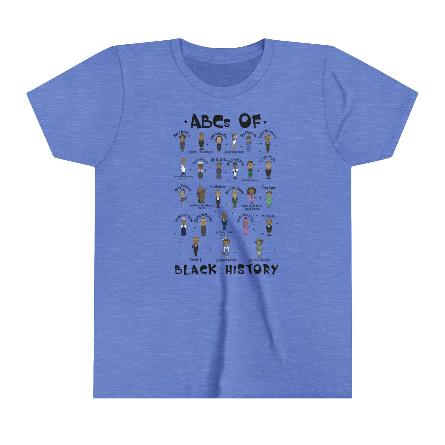 ABC's of Black History Youth Short Sleeve Tee