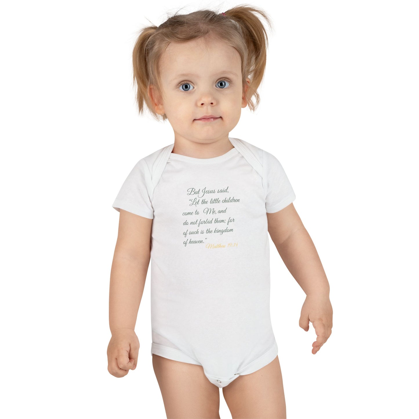 "Let the Little Children Come" Baby Onesie – Matthew 19:14