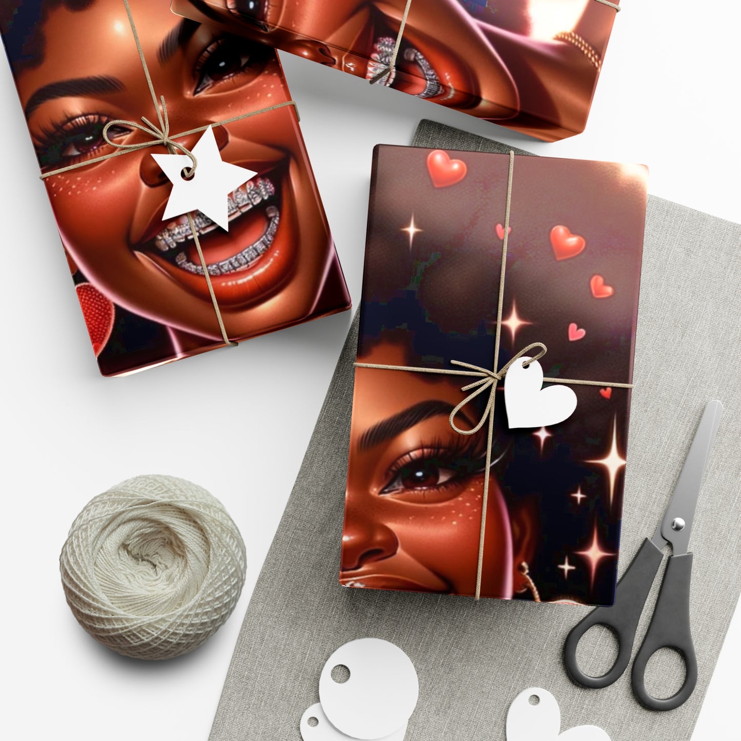 "Enchanted Embrace" wrapping paper