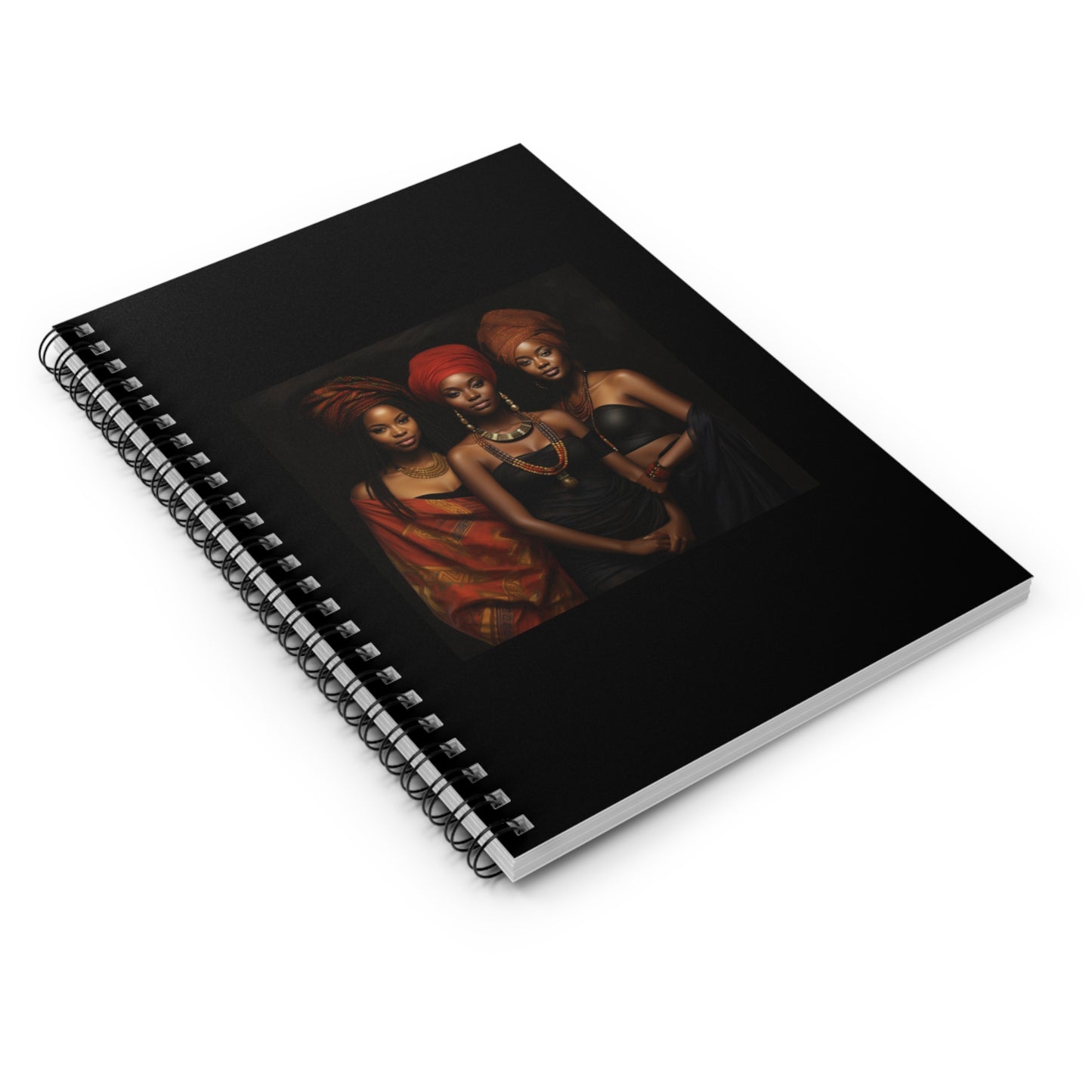 "Echoes of Elegance: Portraits of Grace" Spiral Notebook - Ruled Line