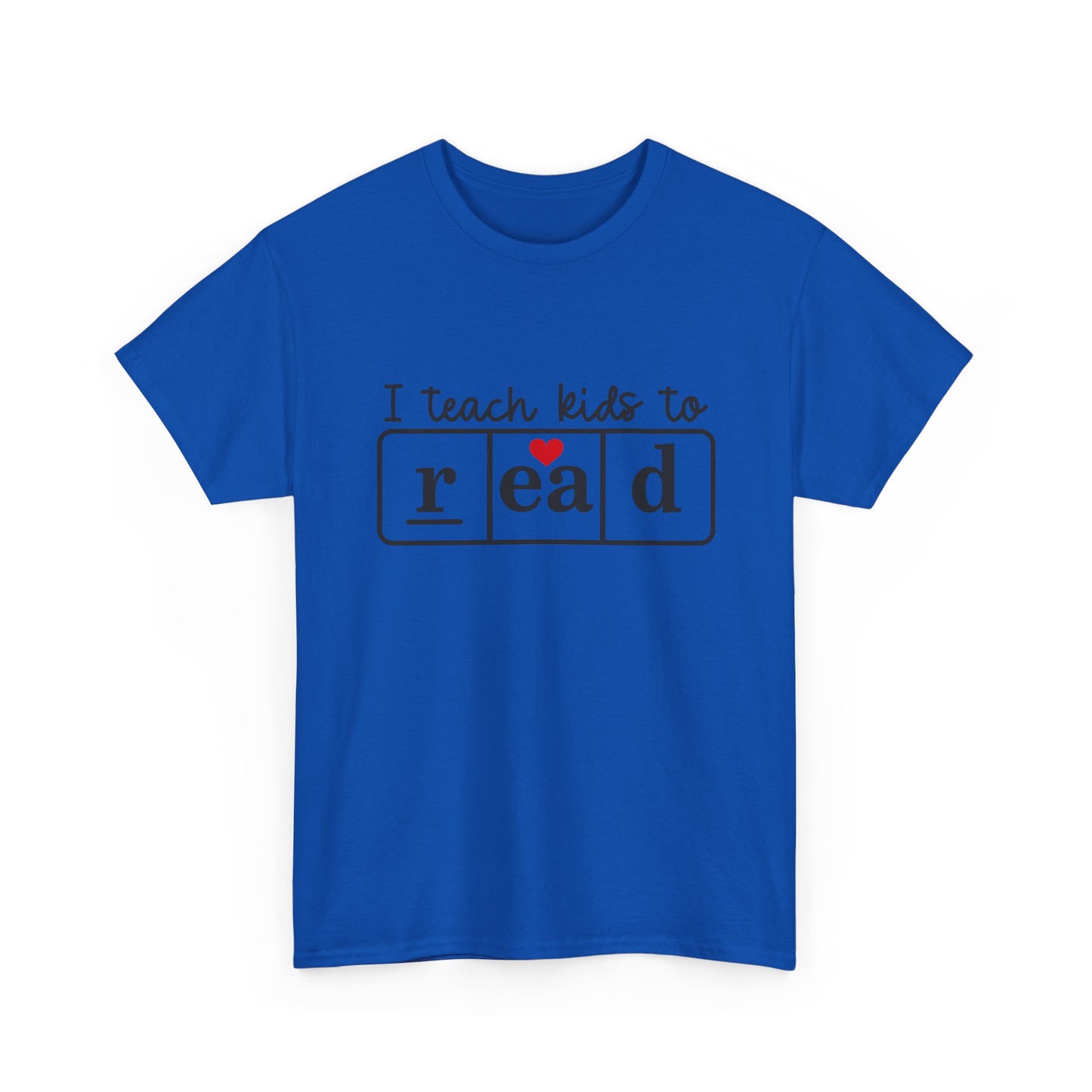 I Teach Kids to Read Tee - Unisex Heavy Cotton Tee for Teachers, Educators, Literacy Advocates, Back-to-School, Teacher Appreciation