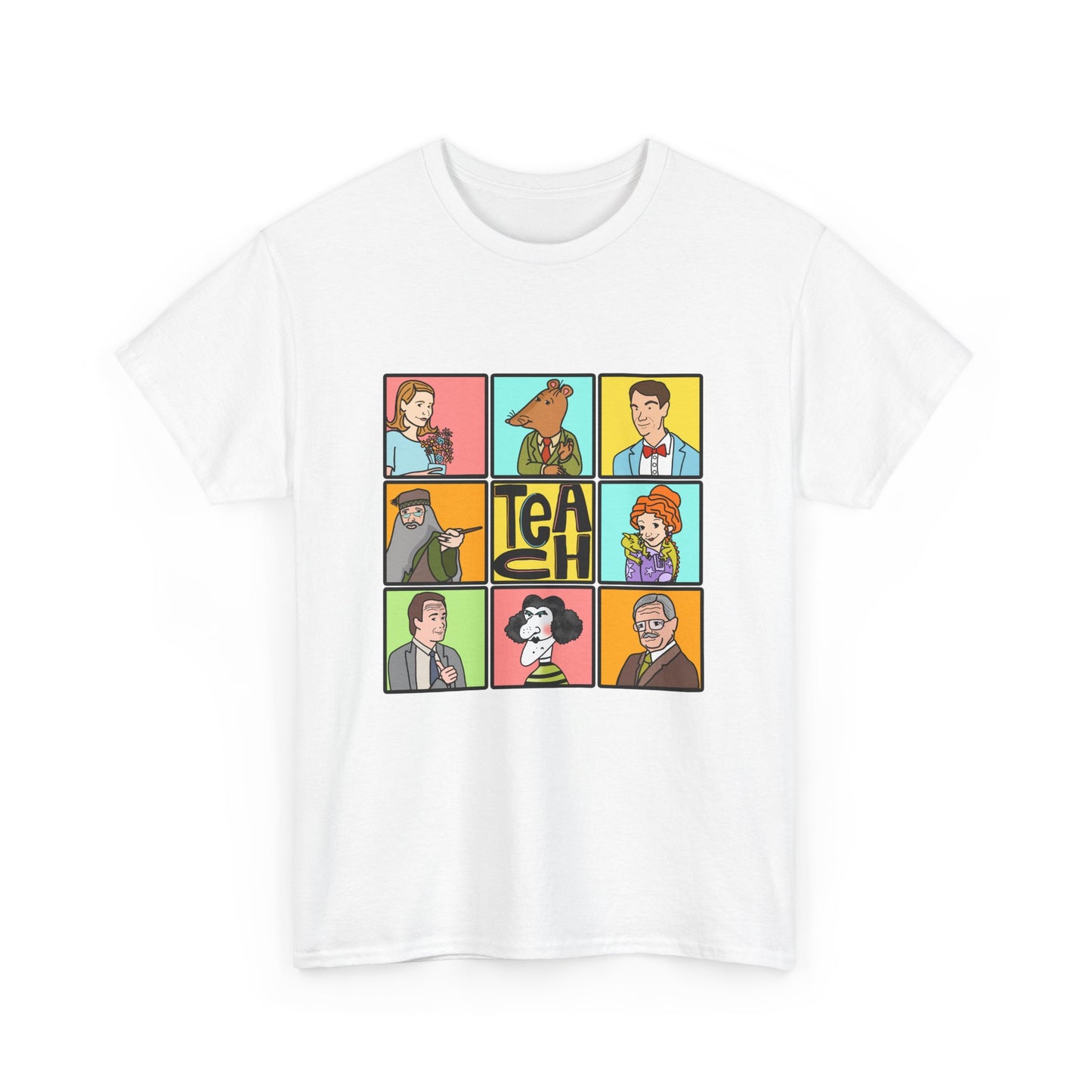 Funny famous Teacher Tee - 'Teach' Design T-Shirt for Educators