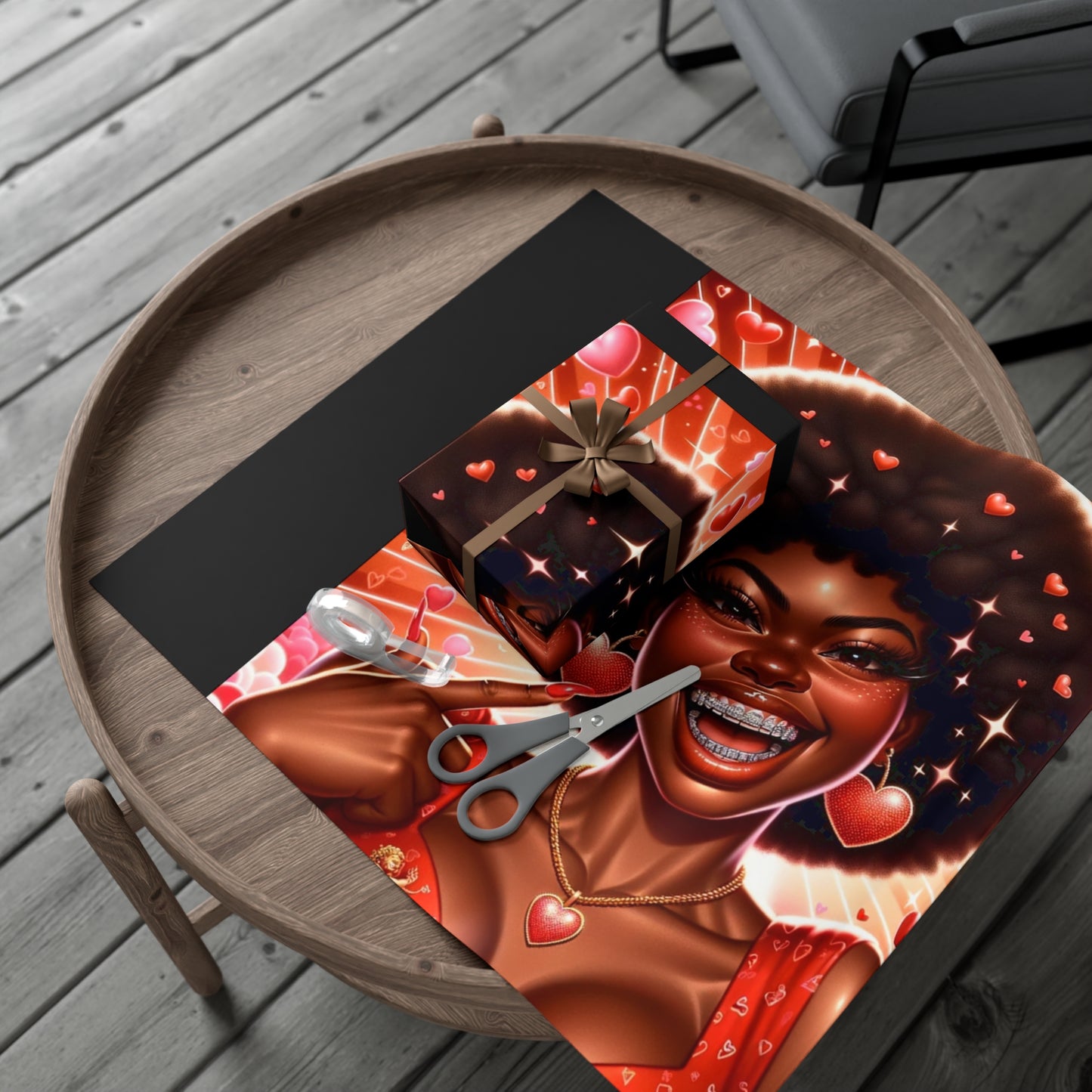 "Enchanted Embrace" wrapping paper