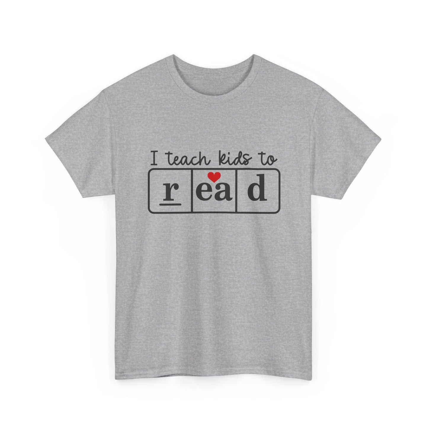 I Teach Kids to Read Tee - Unisex Heavy Cotton Tee for Teachers, Educators, Literacy Advocates, Back-to-School, Teacher Appreciation