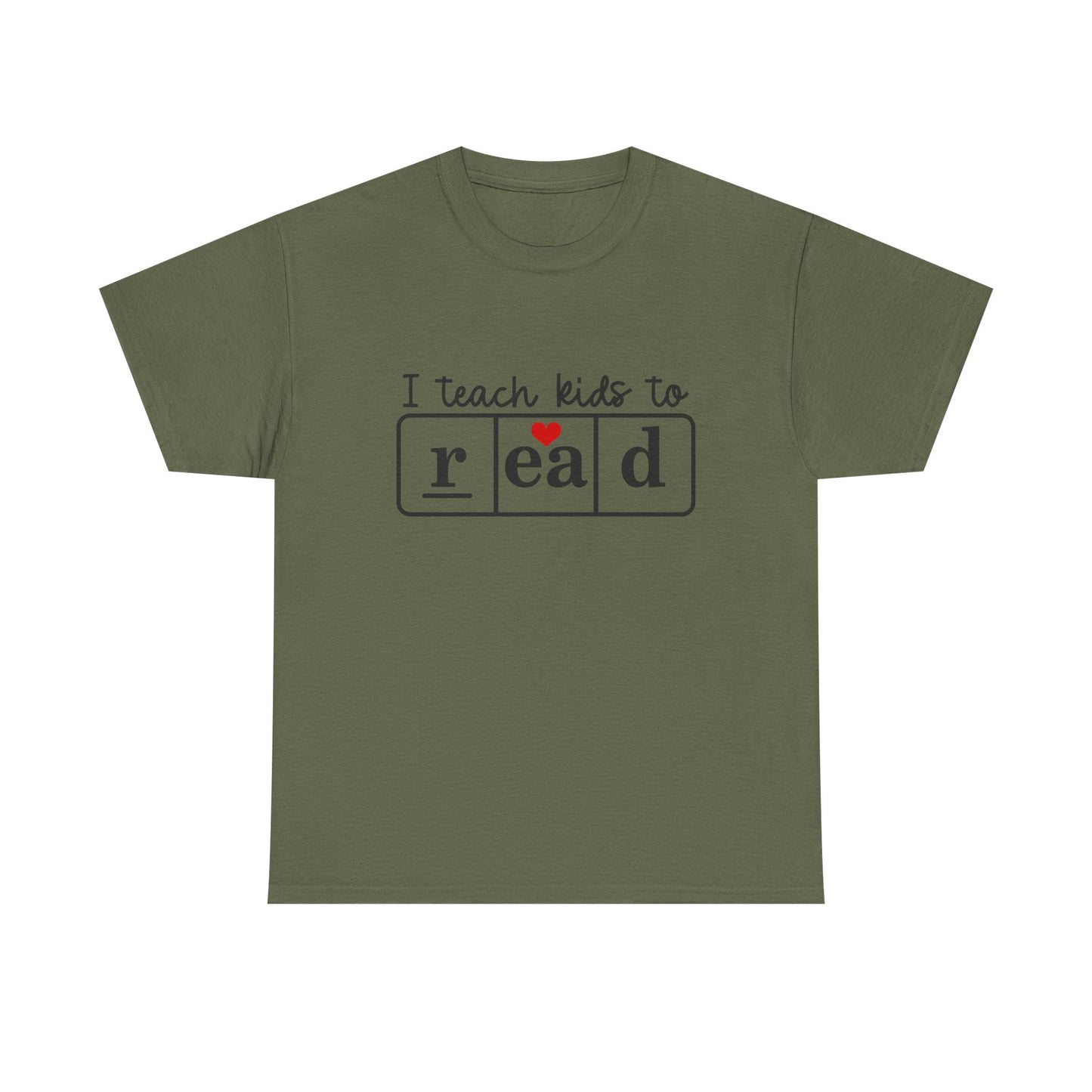 I Teach Kids to Read Tee - Unisex Heavy Cotton Tee for Teachers, Educators, Literacy Advocates, Back-to-School, Teacher Appreciation