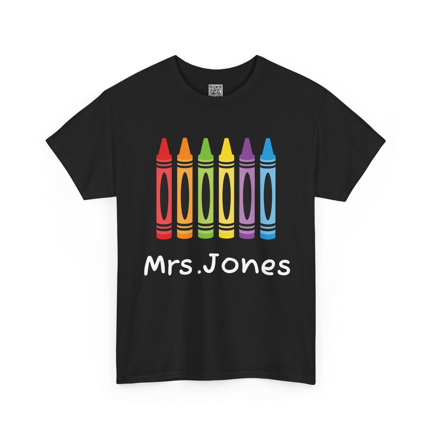 Personalized Crayon Teacher Tee -