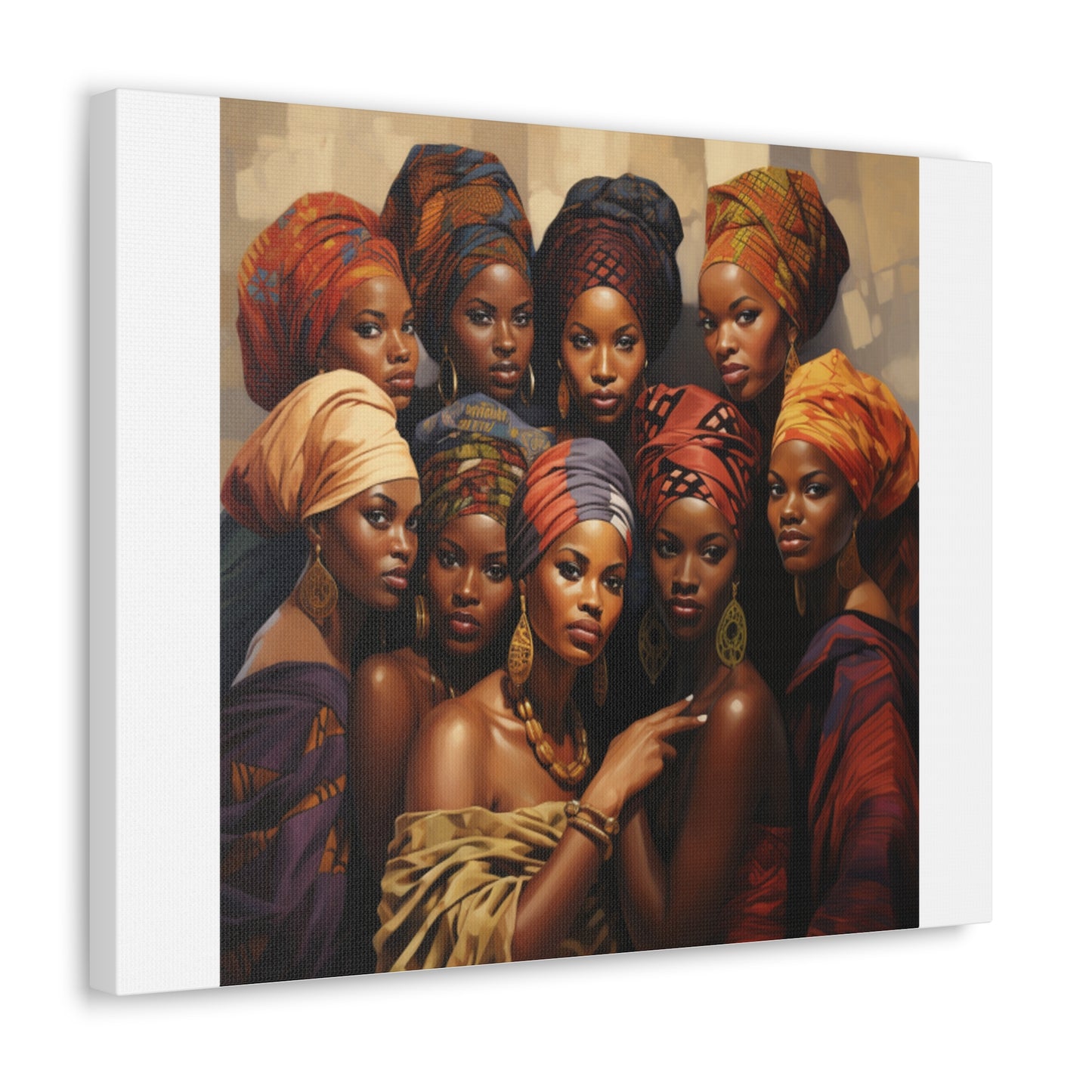 Sisterhood Tapestry: A Celebration of Unity and Warmth Gallery Canvas