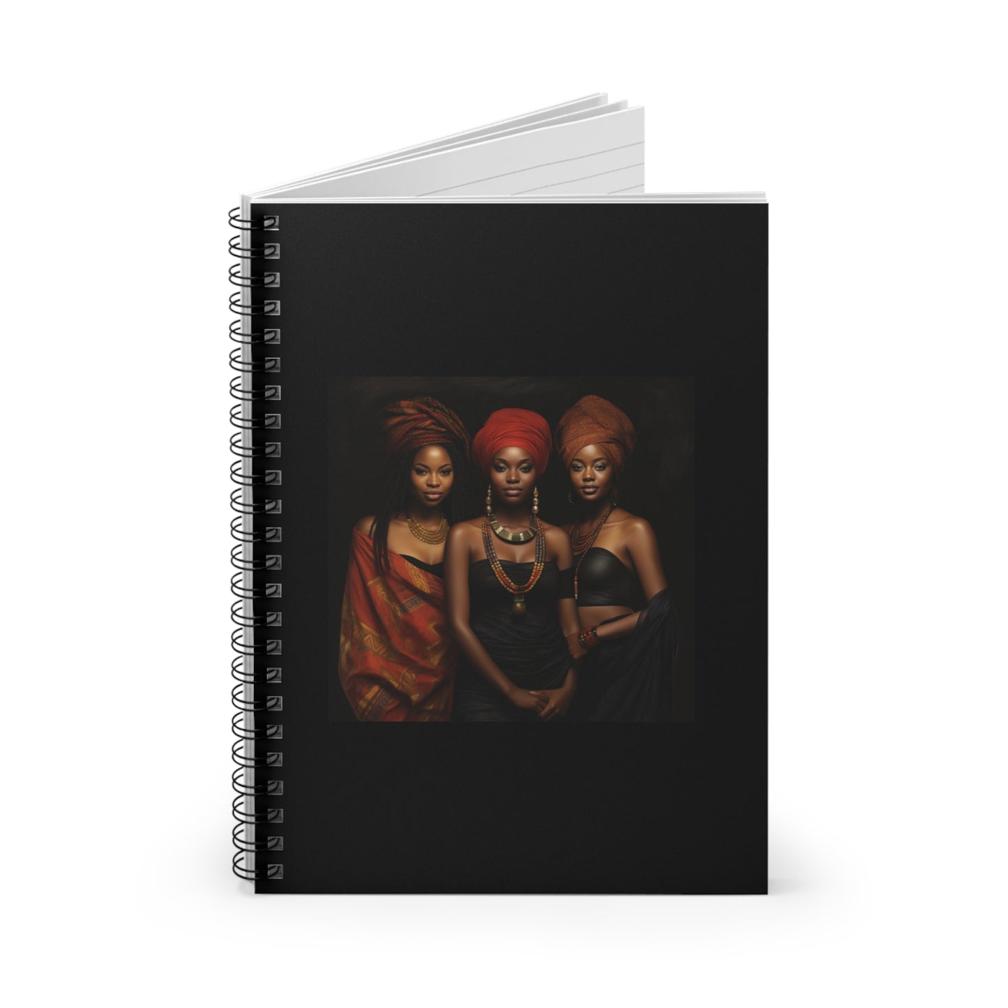 "Echoes of Elegance: Portraits of Grace" Spiral Notebook - Ruled Line