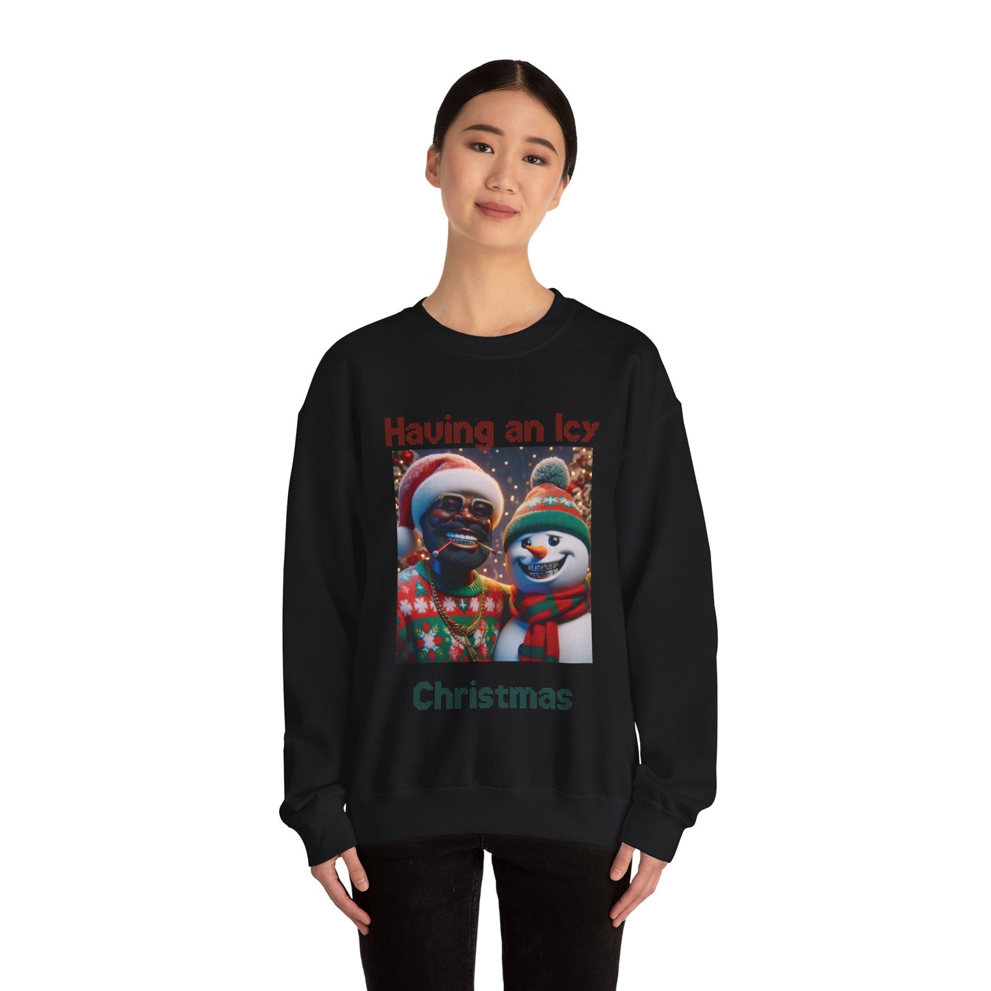 Having an Icy Christmas Unisex Heavy Blend™ Crewneck Sweatshirt