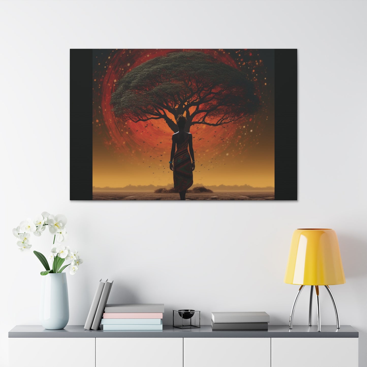 Savannah Sunset: Dusk's Embrace Gallery Canvas