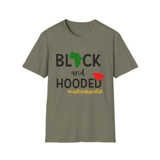 Black and Hooded unisex t-shirt