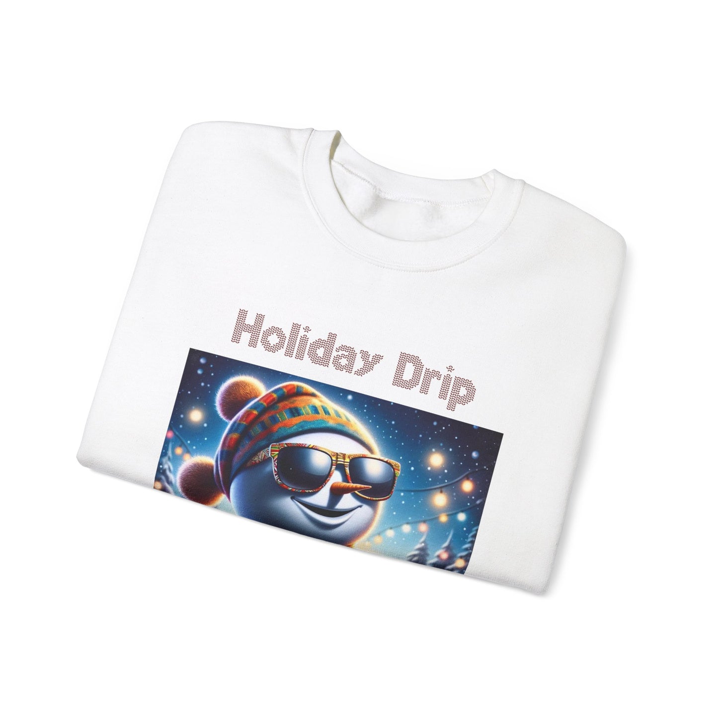 Frosty with the Holiday Drip Unisex Heavy Blend™ Crewneck Sweatshirt