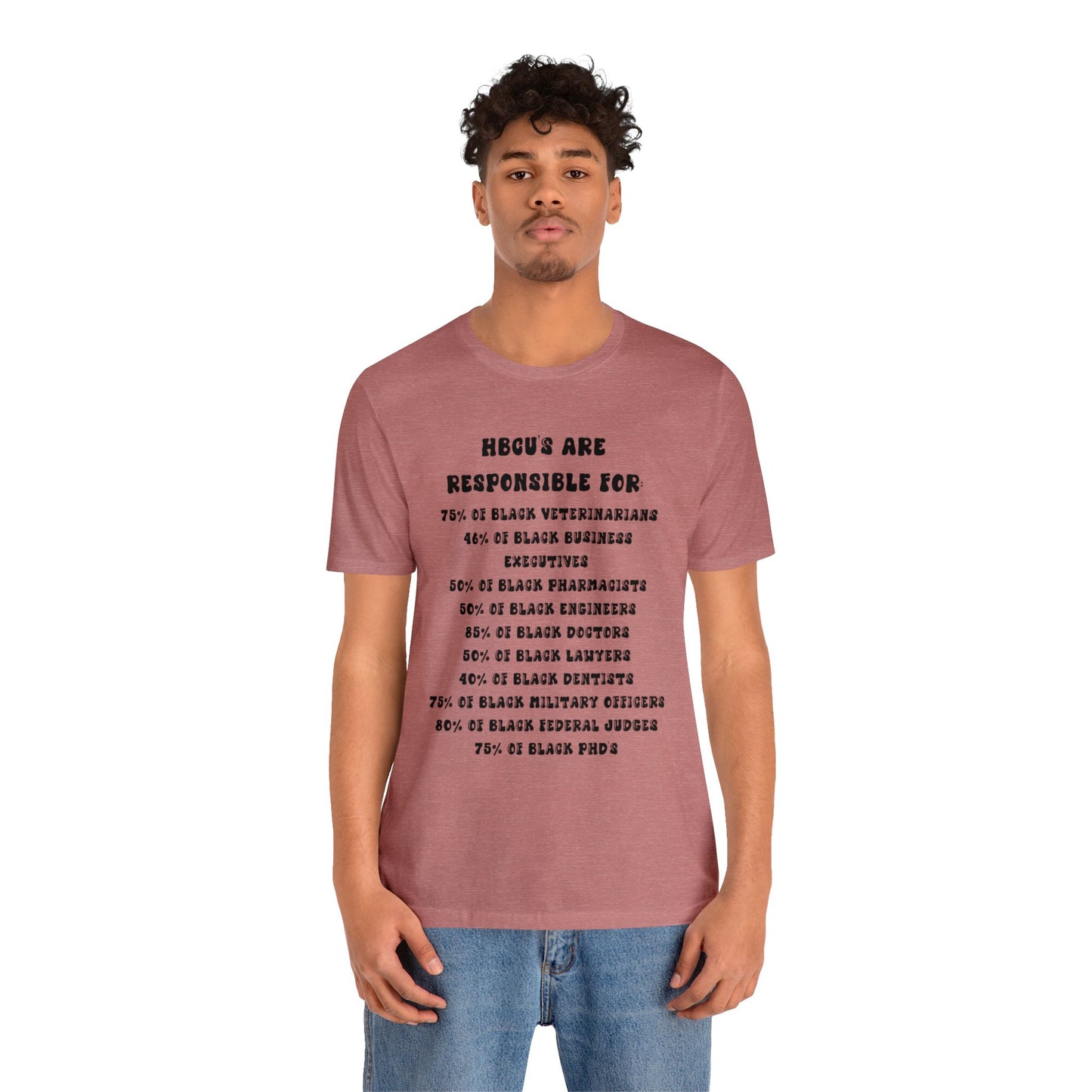 HBCU's responsible for: Black font- Short Sleeve Tee