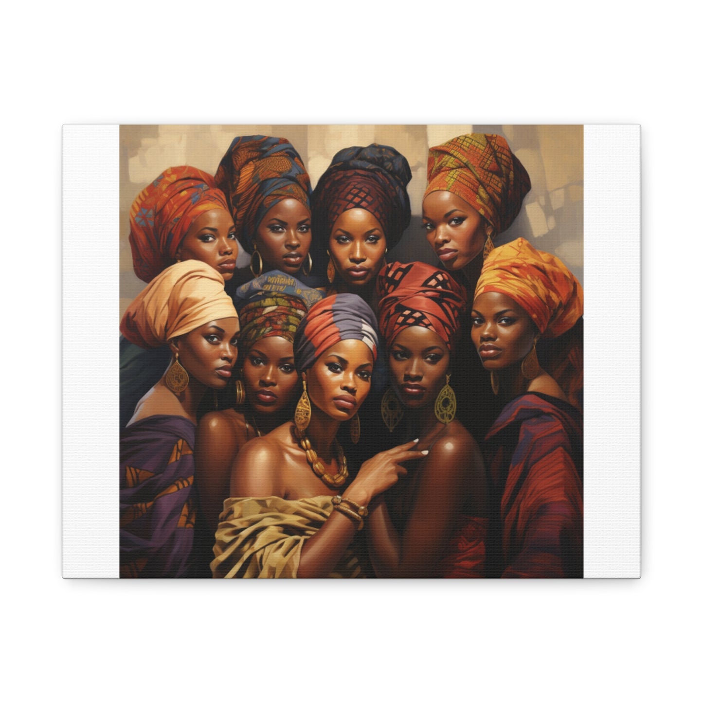 Sisterhood Tapestry: A Celebration of Unity and Warmth Gallery Canvas