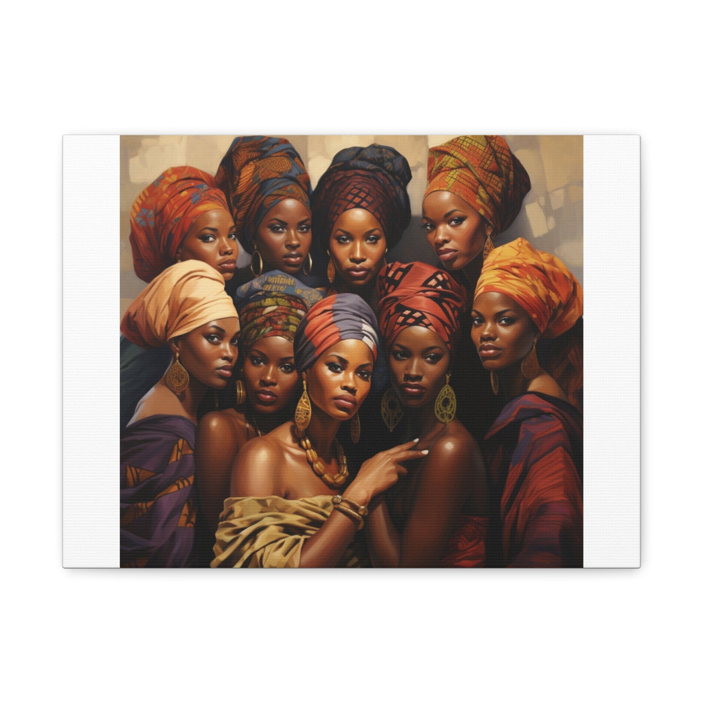 Sisterhood Tapestry: A Celebration of Unity and Warmth Gallery Canvas