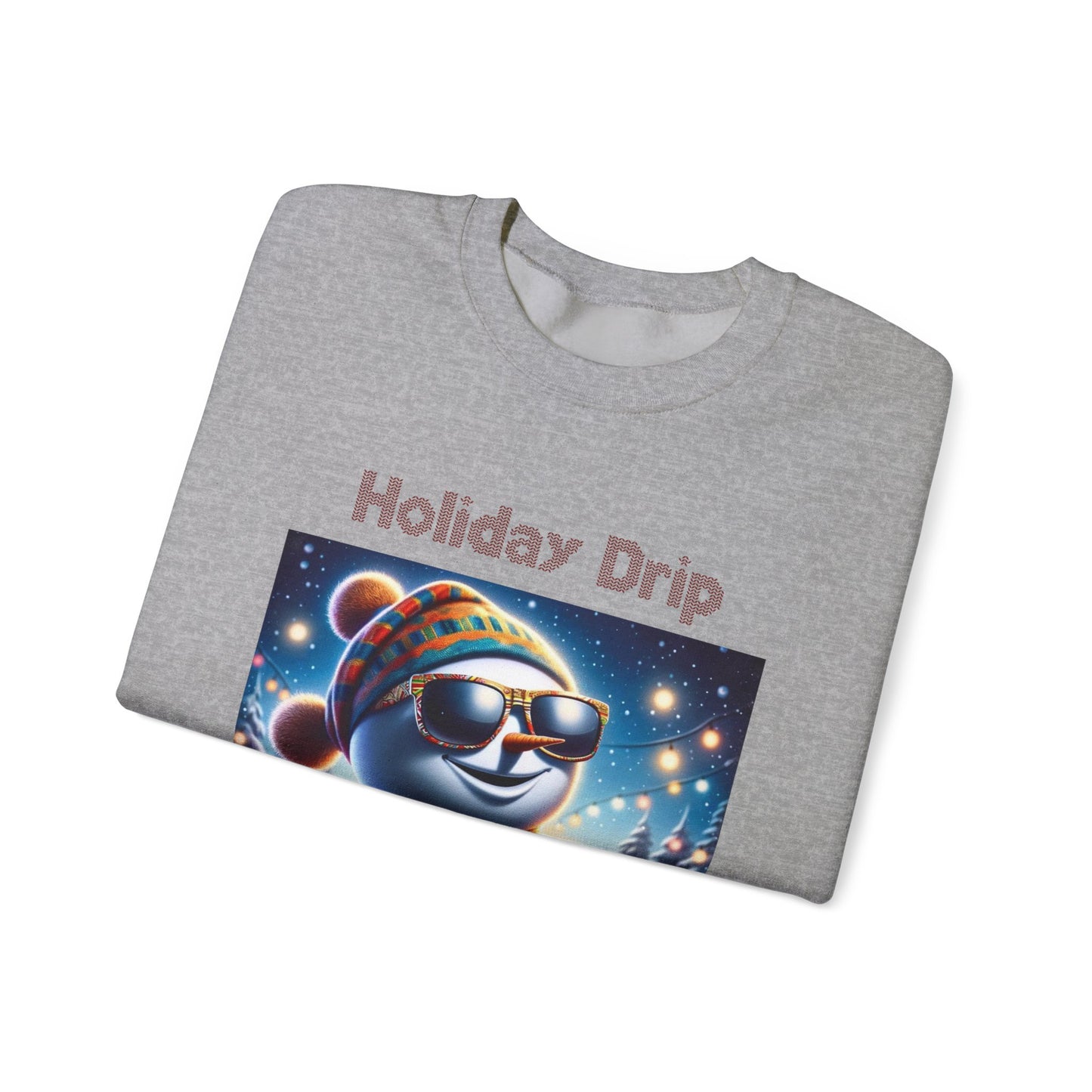 Frosty with the Holiday Drip Unisex Heavy Blend™ Crewneck Sweatshirt