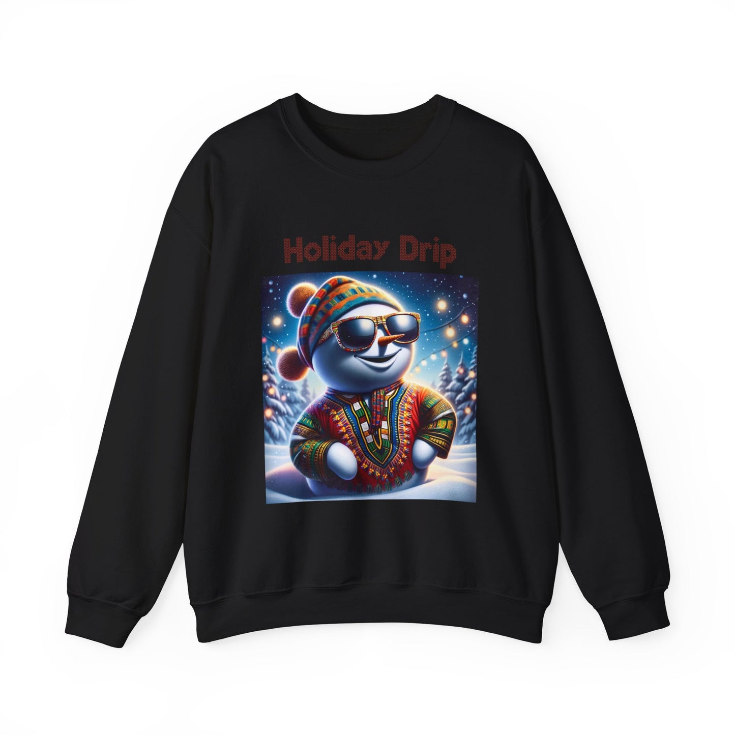 Frosty with the Holiday Drip Unisex Heavy Blend™ Crewneck Sweatshirt