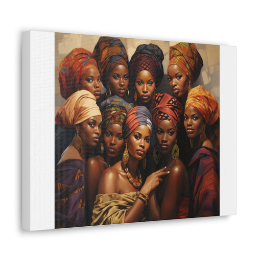 Sisterhood Tapestry: A Celebration of Unity and Warmth Gallery Canvas