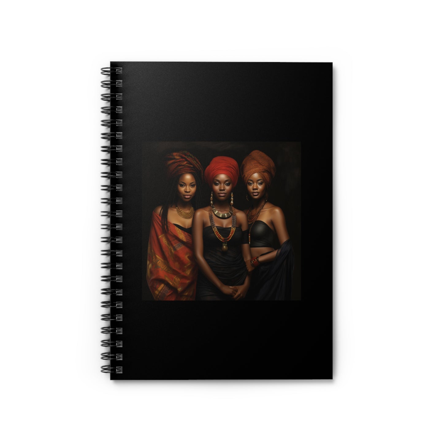 "Echoes of Elegance: Portraits of Grace" Spiral Notebook - Ruled Line