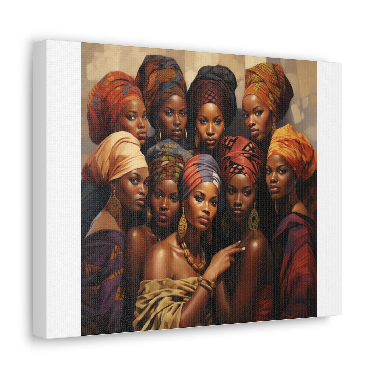 Sisterhood Tapestry: A Celebration of Unity and Warmth Gallery Canvas