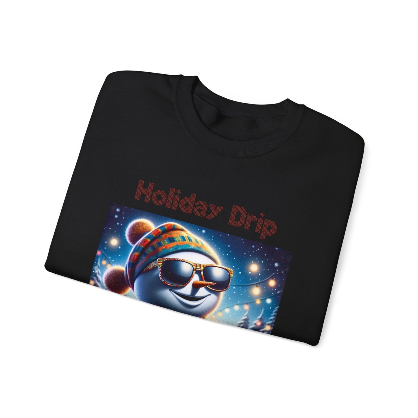 Frosty with the Holiday Drip Unisex Heavy Blend™ Crewneck Sweatshirt