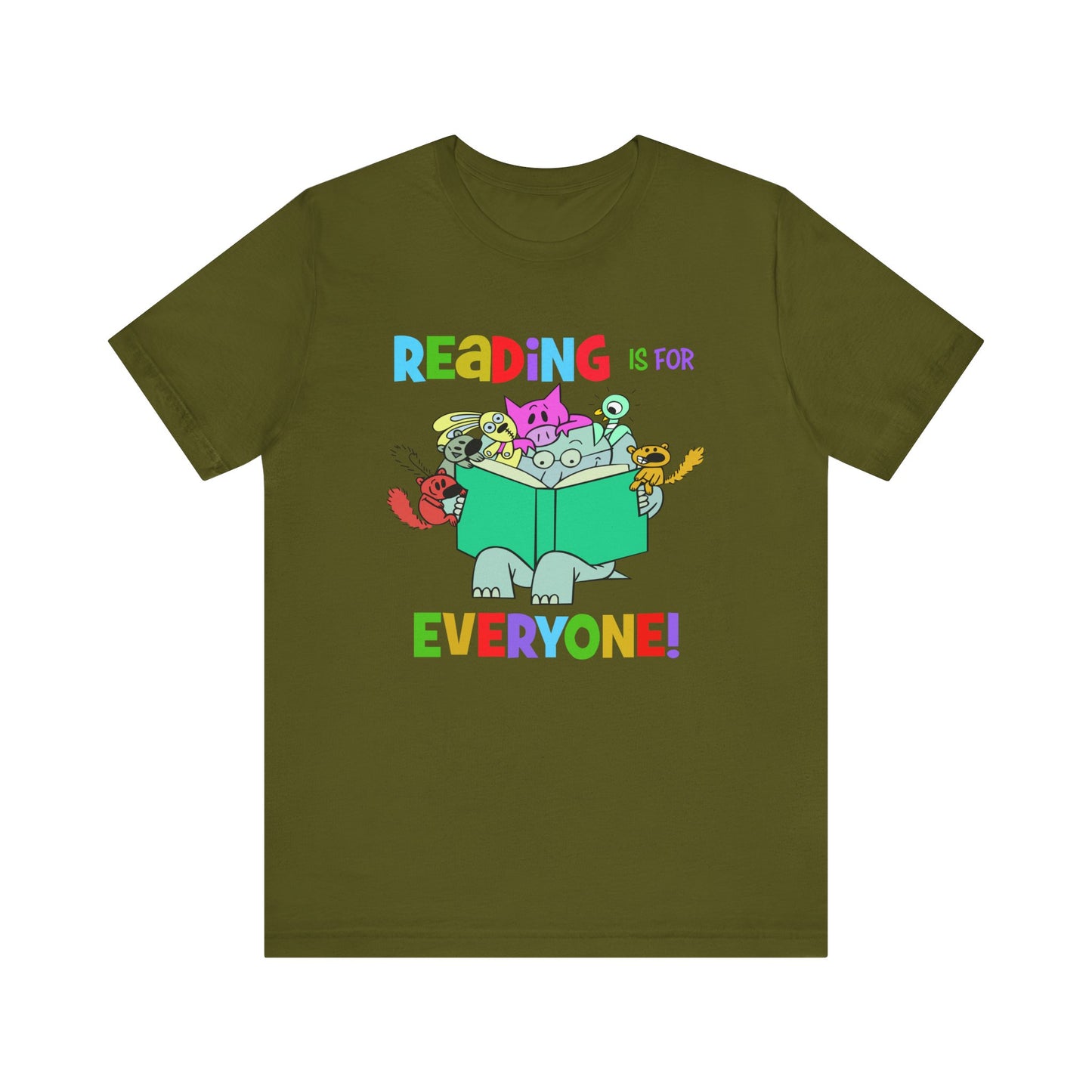 Reading is for everyone" Unisex Jersey Short Sleeve Tee