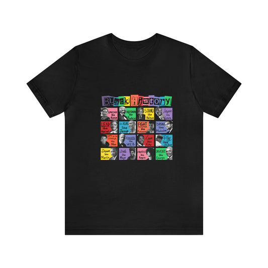 Legacy Blocks: A Tapestry of Black History and Pride Unisex Jersey Short Sleeve Tee