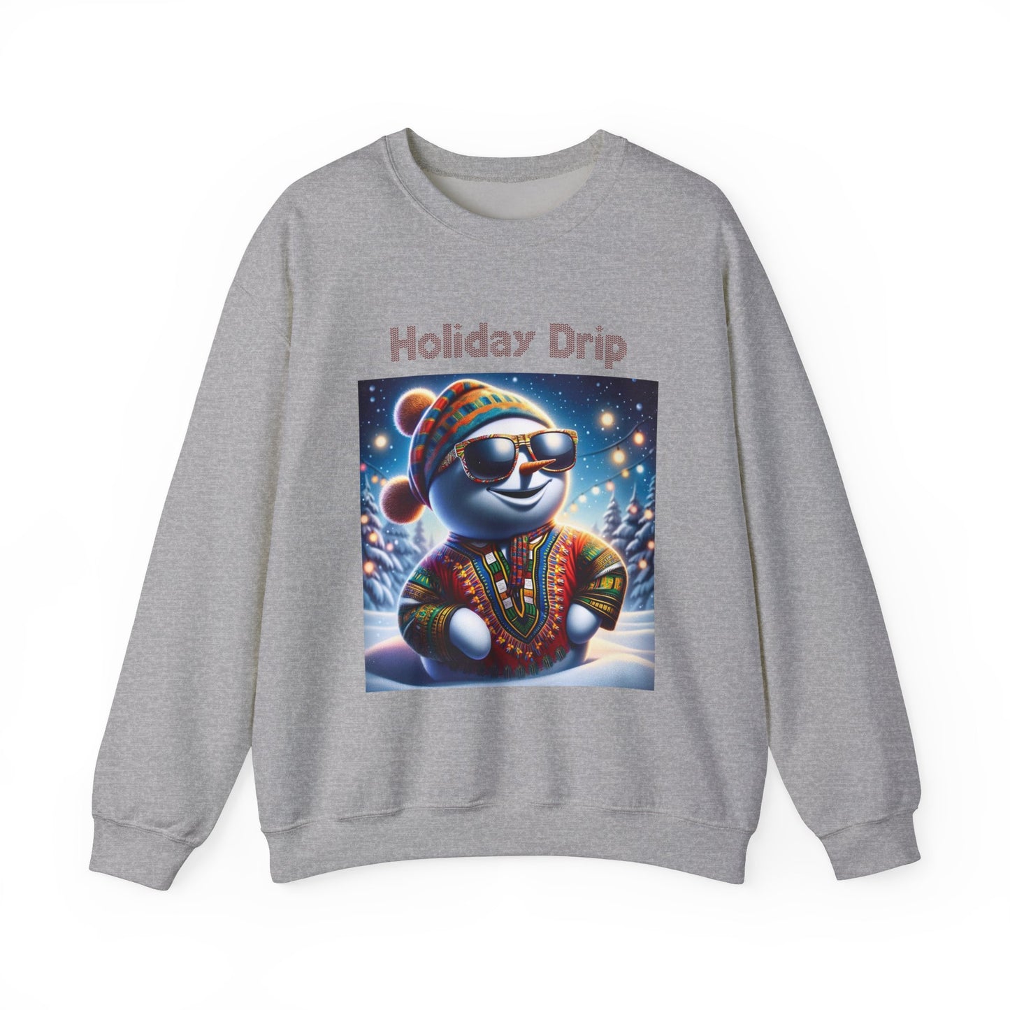 Frosty with the Holiday Drip Unisex Heavy Blend™ Crewneck Sweatshirt