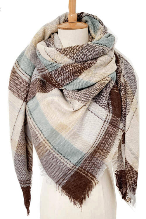 Plaid Imitation Cashmere Scarf